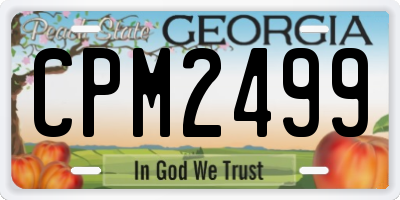 GA license plate CPM2499