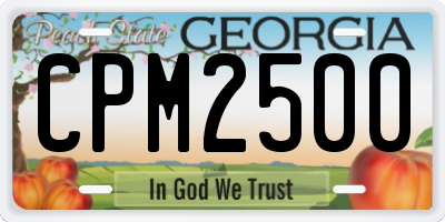 GA license plate CPM2500