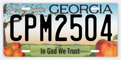 GA license plate CPM2504