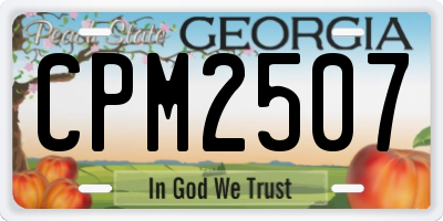 GA license plate CPM2507