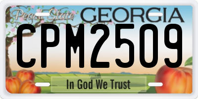 GA license plate CPM2509