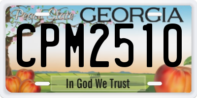 GA license plate CPM2510