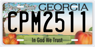 GA license plate CPM2511