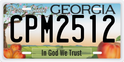 GA license plate CPM2512