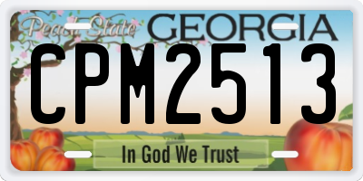 GA license plate CPM2513