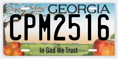 GA license plate CPM2516