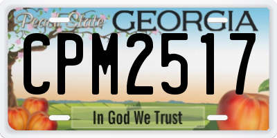 GA license plate CPM2517
