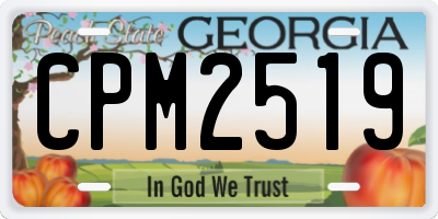 GA license plate CPM2519