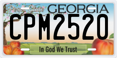 GA license plate CPM2520