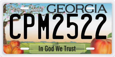 GA license plate CPM2522