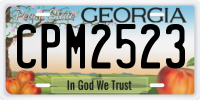 GA license plate CPM2523