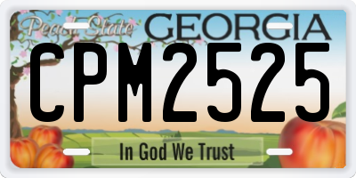 GA license plate CPM2525