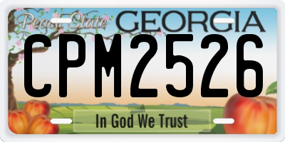 GA license plate CPM2526