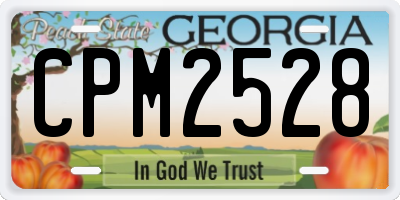 GA license plate CPM2528