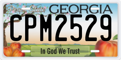 GA license plate CPM2529