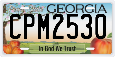 GA license plate CPM2530