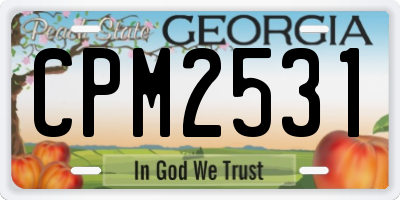GA license plate CPM2531