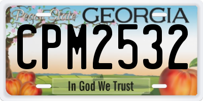 GA license plate CPM2532
