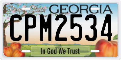 GA license plate CPM2534