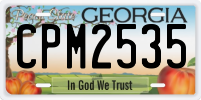 GA license plate CPM2535