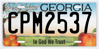 GA license plate CPM2537