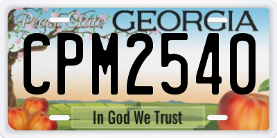 GA license plate CPM2540