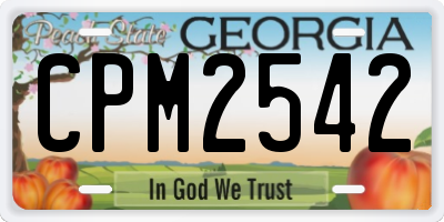 GA license plate CPM2542
