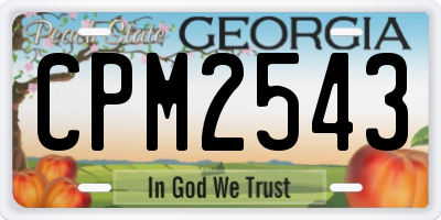 GA license plate CPM2543