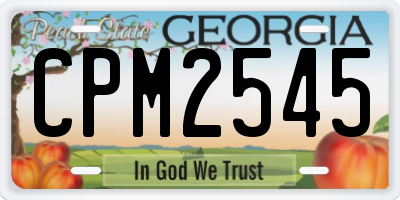GA license plate CPM2545