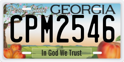 GA license plate CPM2546
