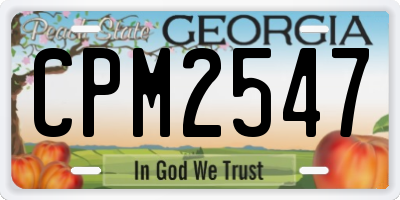 GA license plate CPM2547