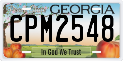 GA license plate CPM2548