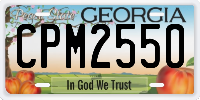 GA license plate CPM2550