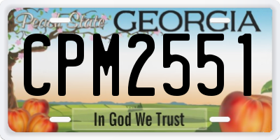 GA license plate CPM2551