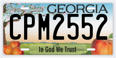 GA license plate CPM2552