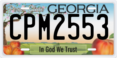 GA license plate CPM2553