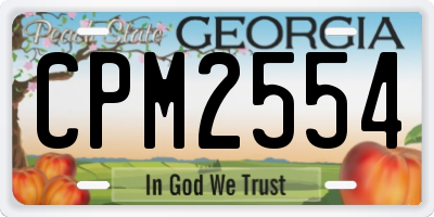 GA license plate CPM2554