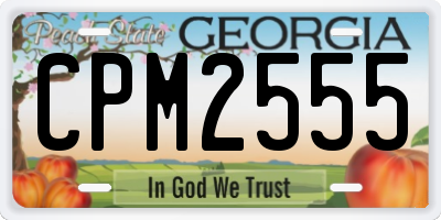GA license plate CPM2555
