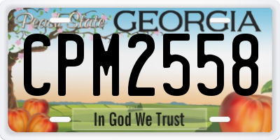 GA license plate CPM2558
