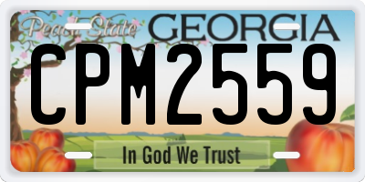 GA license plate CPM2559