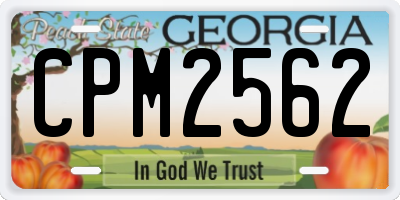 GA license plate CPM2562