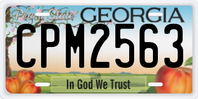 GA license plate CPM2563