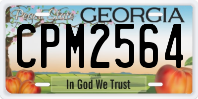 GA license plate CPM2564