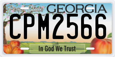 GA license plate CPM2566