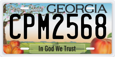GA license plate CPM2568