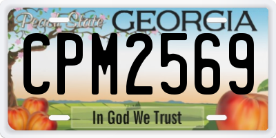 GA license plate CPM2569