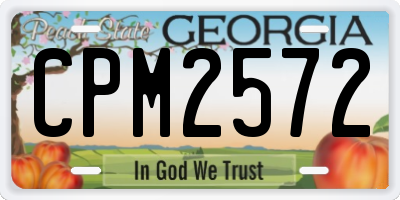 GA license plate CPM2572