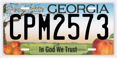 GA license plate CPM2573
