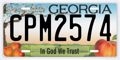GA license plate CPM2574