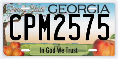 GA license plate CPM2575